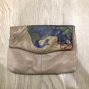 Hand painted vintage clutch purse